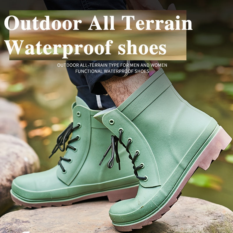 Men's High Top Rain Boots Non Slip Durable Waterproof Shoes