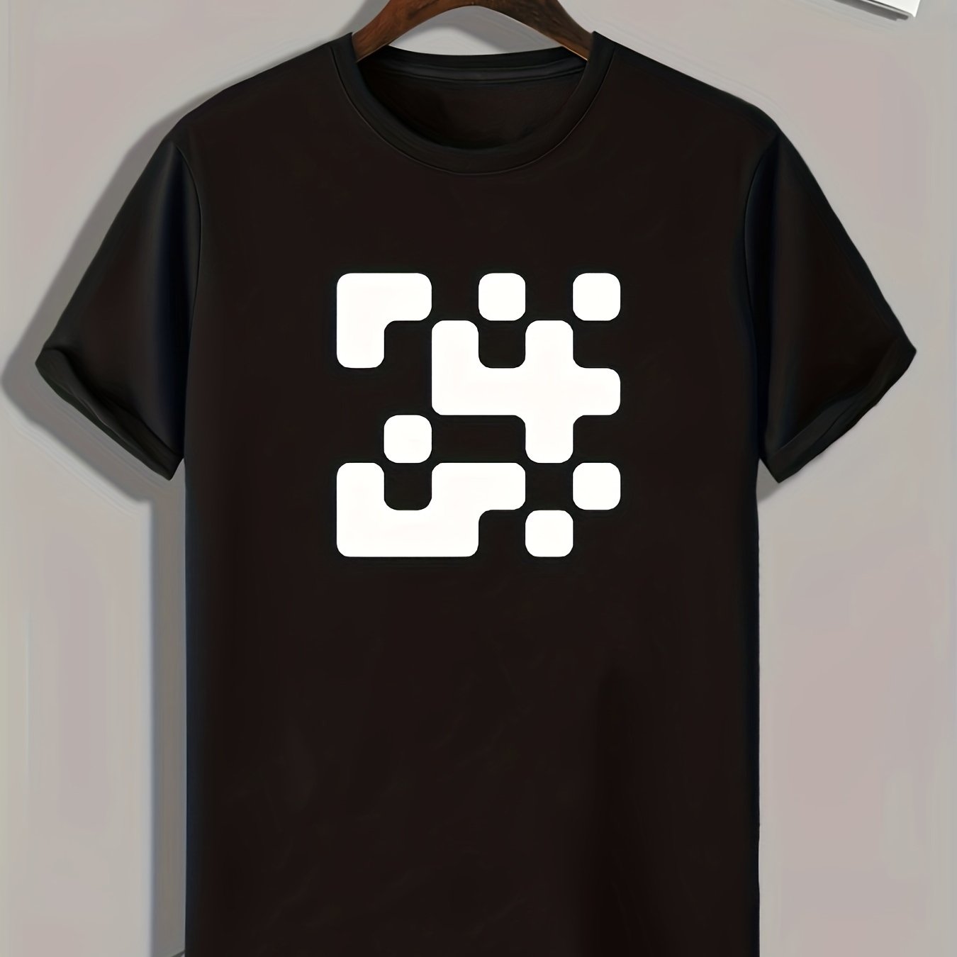Pattern Print Men's Sports T-shirt | Outdoor Fitness Clothes | Gift for Men