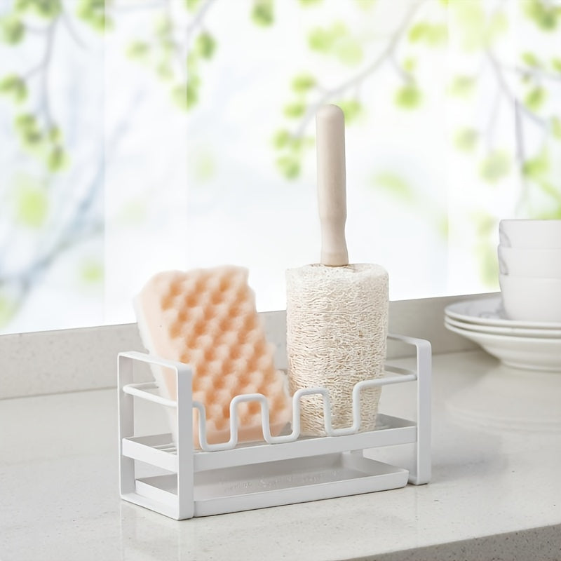 Sink Storage Rack for Sponge and Rag in Kitchen