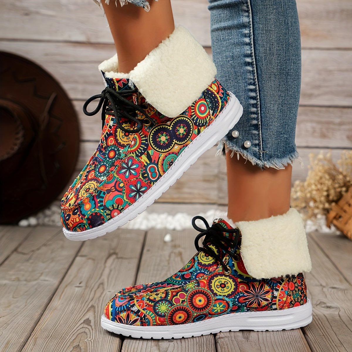 Women's Colorful Print Non-slip Sneakers