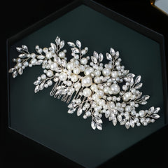Bridal Pearl & Crystal Hair Comb for Wedding