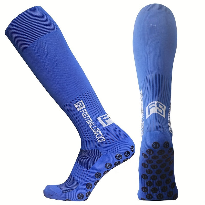 Non slip Silicone Bottom Athletic Socks Over The Calf Long Sports Socks