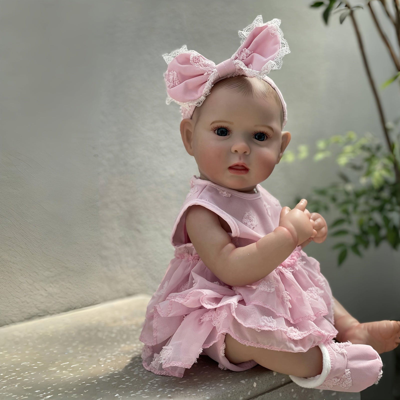 Realistic Reborn Doll Lifelike Girl with Open Eyes Full Body Soft Vinyl