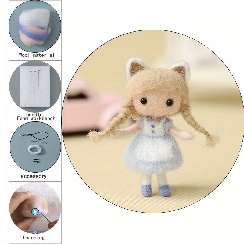 Princess Felt Kit DIY Embroidery Wool Felt Craft Stitch Needlework