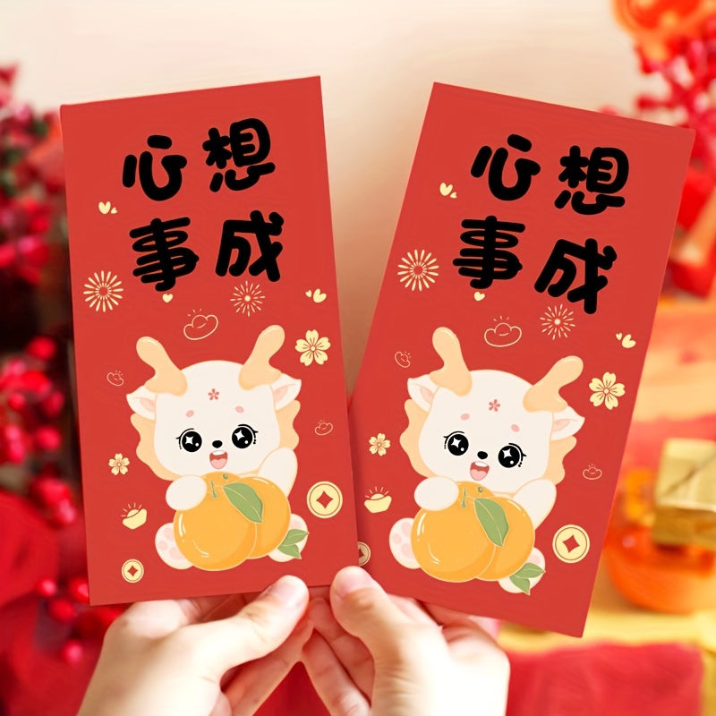 10pcs Dragon Year Red Envelopes Spring Lucky Money Envelopes