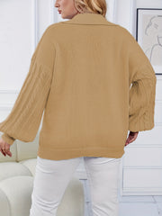 Jacquard Long Sleeve Sweater Women's Pullover Jumper