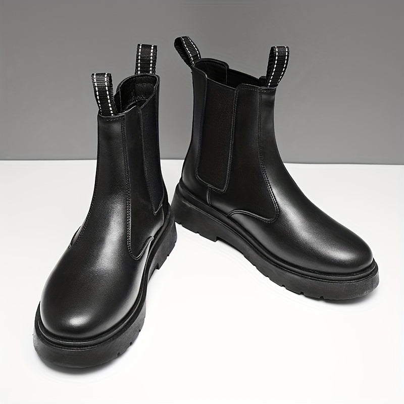 Men's High Top Round Toe Chelsea Boots