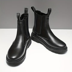 Men's High Top Round Toe Chelsea Boots