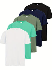 5pcs Men's Breathable Quick Drying Workout T Shirt Stay Comfortable