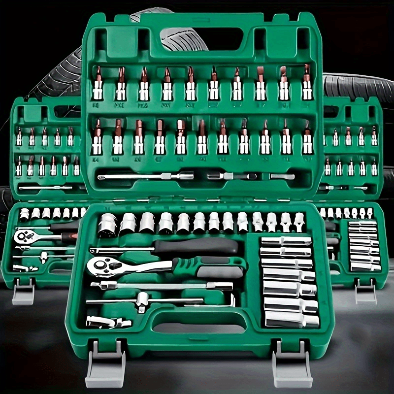 53pcs Mechanic Repair Tool Set Ratchet Wrench