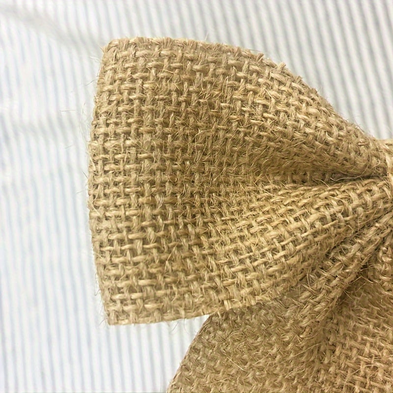 3PCS Burlap Christmas Bow Wedding Home Decor Supplies
