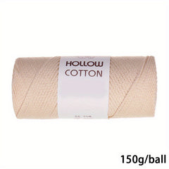 2mm Hollow Cotton Thread Crocheting Knitting Bag Hat Strand Yarn 150g