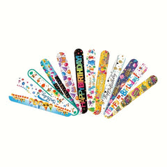 24pcs Happy Birthday Slap Bracelets Quick Snap Bands Party Favors for Kids Teens
