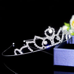 Rhinestone Headband Queen Crown Tiara Bridal Wedding Hair Accessories