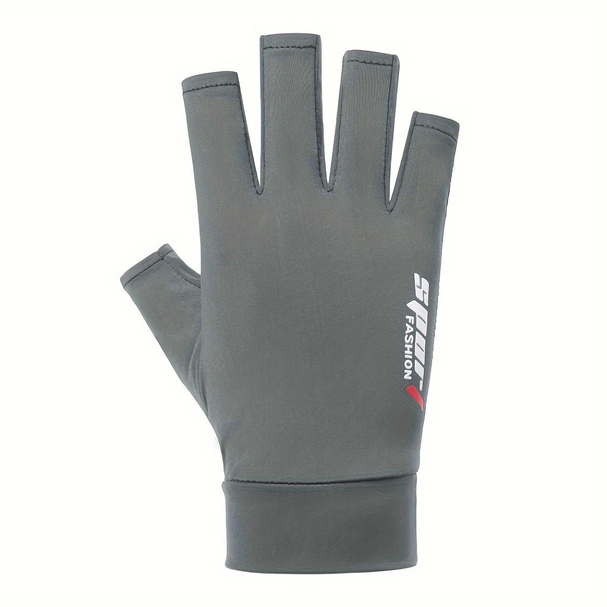 Summer Half Finger Ice Silk Cycling Gloves UV Resistant
