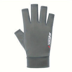 Summer Half Finger Ice Silk Cycling Gloves UV Resistant