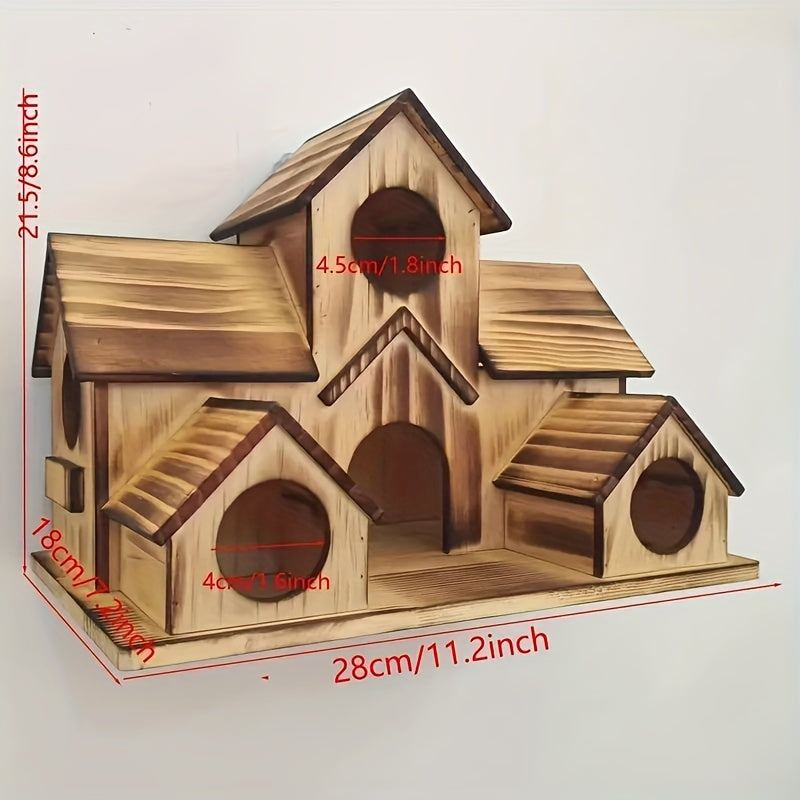Large Wooden Birdhouse for Hanging Outside