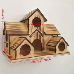 Large Wooden Birdhouse for Hanging Outside