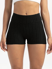 Honeycomb High Waist Sports Shorts Hip Lifting Yoga Leggings