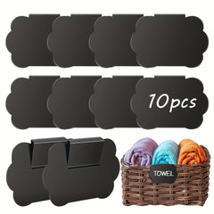 10pcs Lace Plastic Clip On Basket Tabs for Home Office Storage