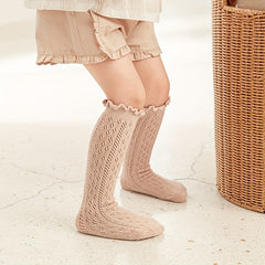 Baby Girls Lace Breathable Knee High Socks