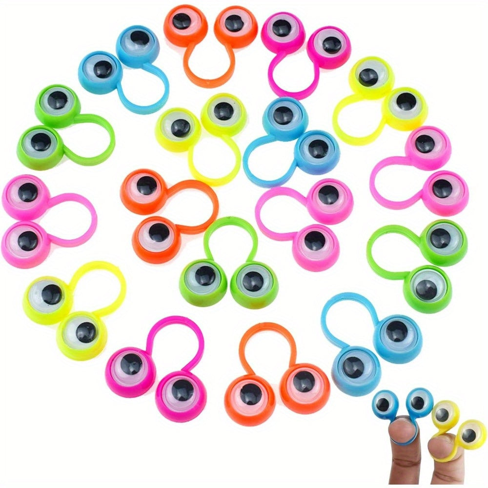 100pcs Eye Finger Puppets Set Wiggly Eyeball Finger Puppet Eye Rings Favors