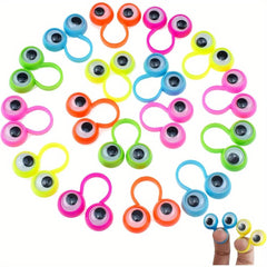100pcs Eye Finger Puppets Set Wiggly Eyeball Finger Puppet Eye Rings Favors