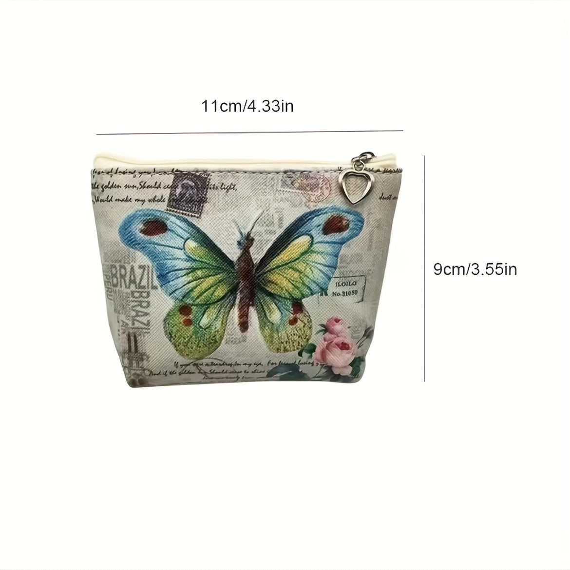 Retro Butterfly Coin Purse for Girls Small Storage Bag