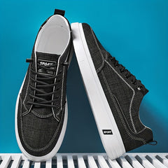 Men's Canvas Lace-up Skate Shoes with Traction