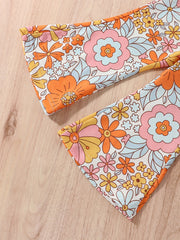 Baby Girls Halter Floral Pants Set w/ Headband