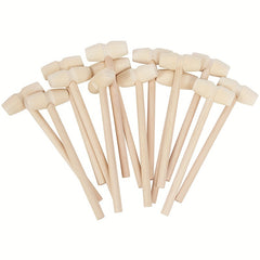 5pcs Mini Wooden Hammers for Kids' Toys & Parties