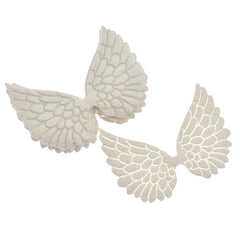 10pcs Angel Wings Patches Stamping Fabric Embossed PVC Glitter Applique DIY