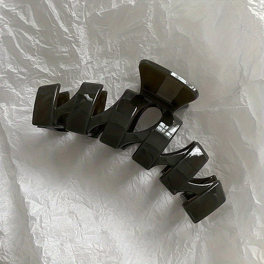 Wavy Hair Claw Solid Hair Claw Clip Large Nonslip Ponytail Holder