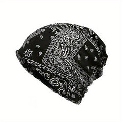 Unisex Sunshade No brim Beanies Hat With Cashew Flower Style