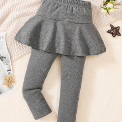 Girls Footless Tight Leggings With Ruffle Tutu Skirt