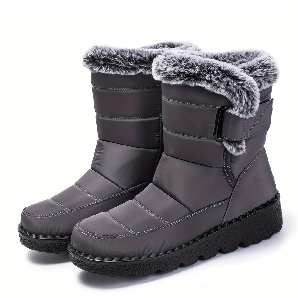 Waterproof Faux Fur Lined Snow Boots