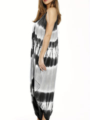 Tie Dye V Neck Harem Jumpsuit