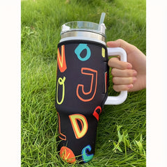 Insulated Reusable Coffee Cup Sleeve Keeps Drinks Cold Fits 40oz Tumbler