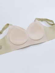 Letter Print Wireless Bra Comfy & Breathable Push Up Bra