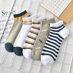 1pair 5pairs Ankle Socks Breathable Comfortable Soft Socks Spring Summer