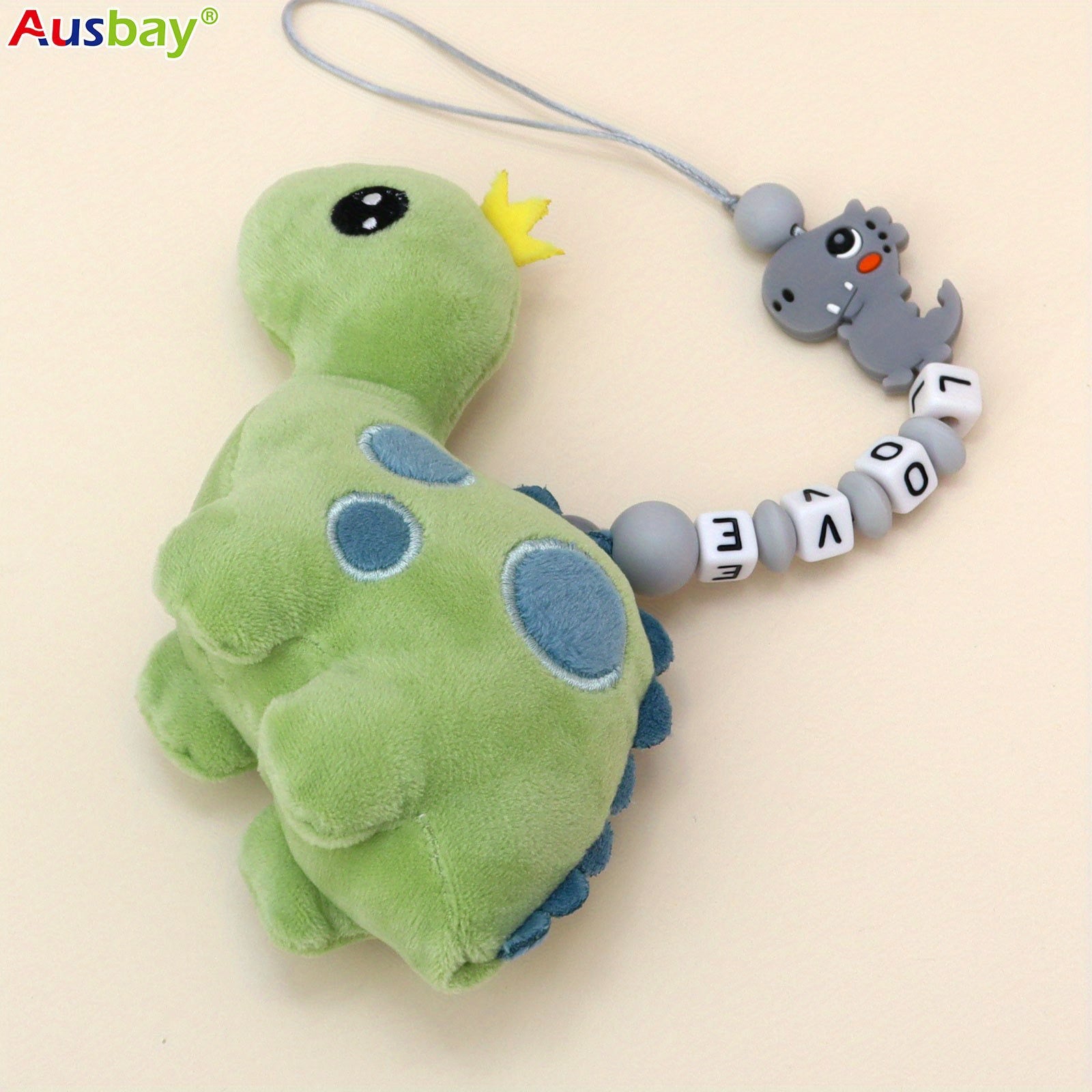 Custom Brown Pacifier Holder - Personalized Baby Pacifier Chain