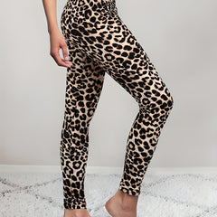 Leopard Print Yoga Workout Pants Women's Leggings
