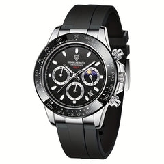 LIGE Boy's Big Dial Silicone Sport Watch Waterproof Quartz Chronograph
