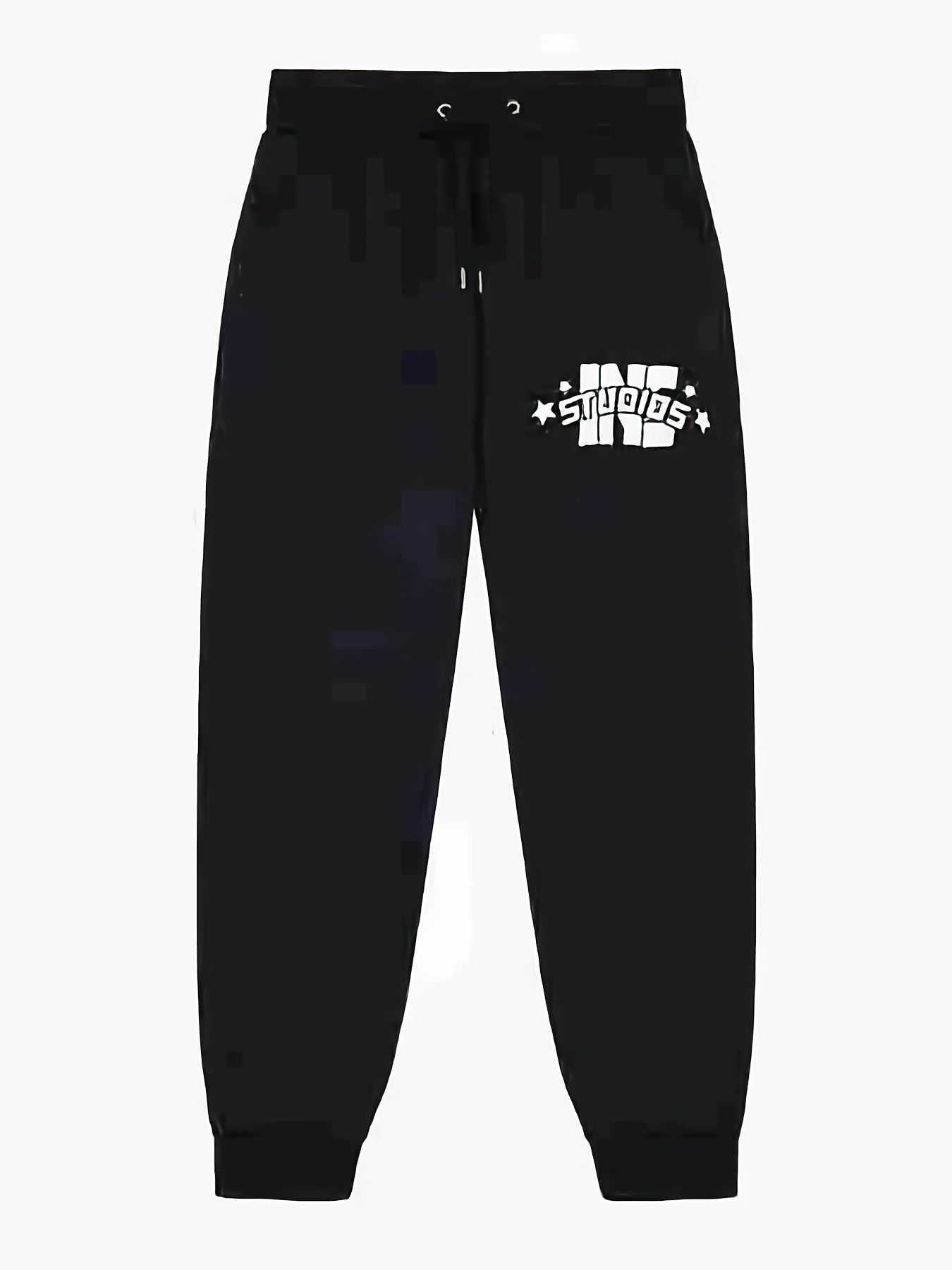 Letter Pattern Print Men's Pants Drawstring Comfy Active Stretch Trousers