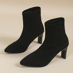 Plush Lined Ankle High Boots for Women