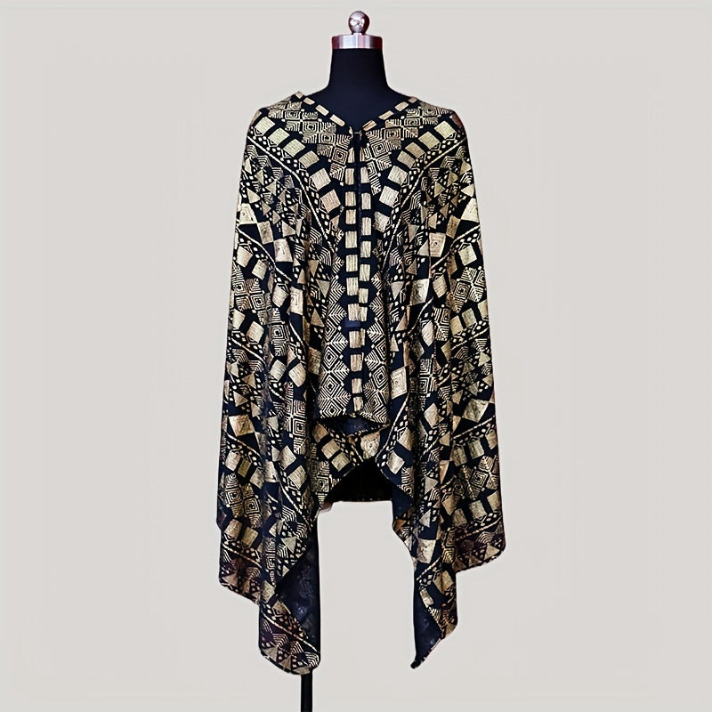 Vintage Chiffon Cape Oversized Scarf Classic Shawl Hijab Turban