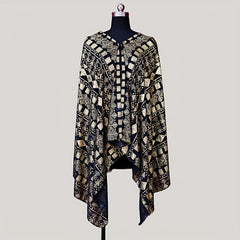 Vintage Chiffon Cape Oversized Scarf Classic Shawl Hijab Turban