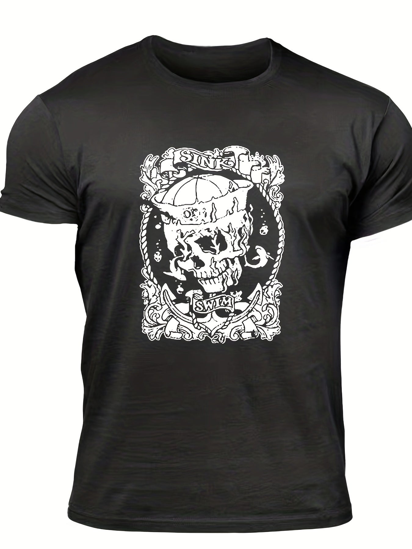Men's Skull Sketch T Shirt for Outdoor Adventures