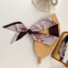 French Bow Vintage Headband Thin Long Scarf Ribbon Accessories