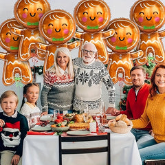 3pcs Gingerbread Man Balloons Christmas Party Decor
